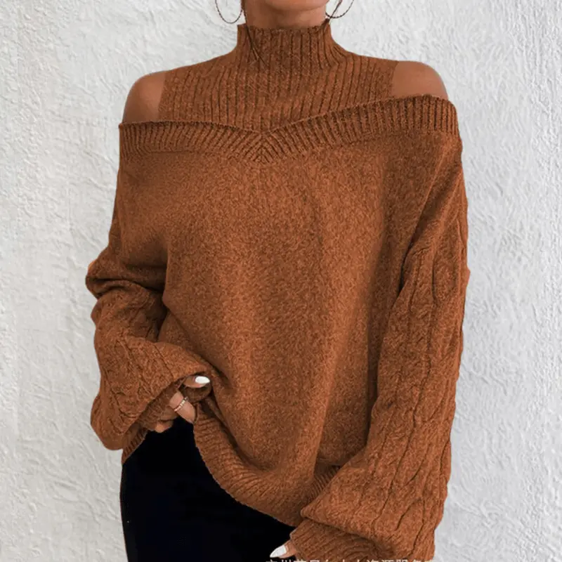 ChicNest - Off-Shoulder Genser for En Trendy Look - Image 3