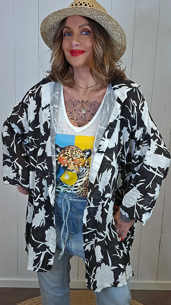 Amalia lang skjorte svart - Image 2