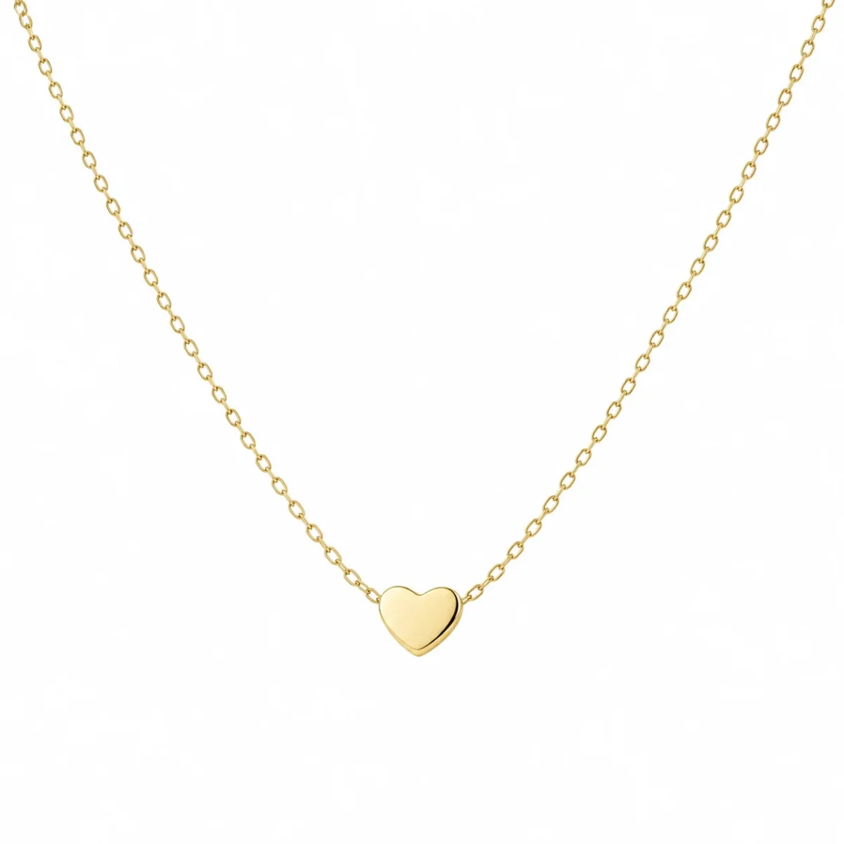Hjerte “LOVE” Halskjede – Minimalistisk Clavicle Smykke - Image 3