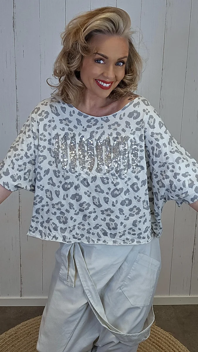 Tiffy leo topp beige