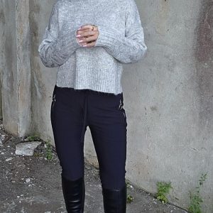 Pullover shiny alpaca grey