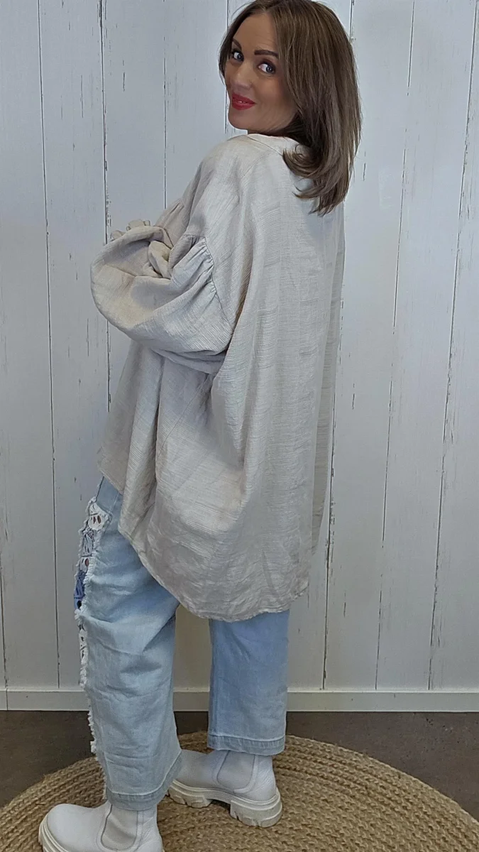 Rikke bluse beige - Image 3