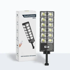 EcoShine - 1500W Solcelledrevet LED-Gatelykt for Bærekraftig Belysning