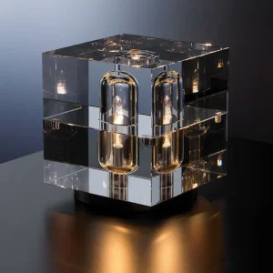 CrystalLight - Stilig LED Crystal Cube Bordlampe for Elegant Belysning