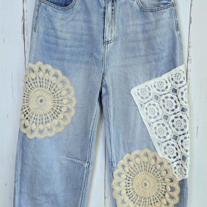 Cally jeans med blonde pathes