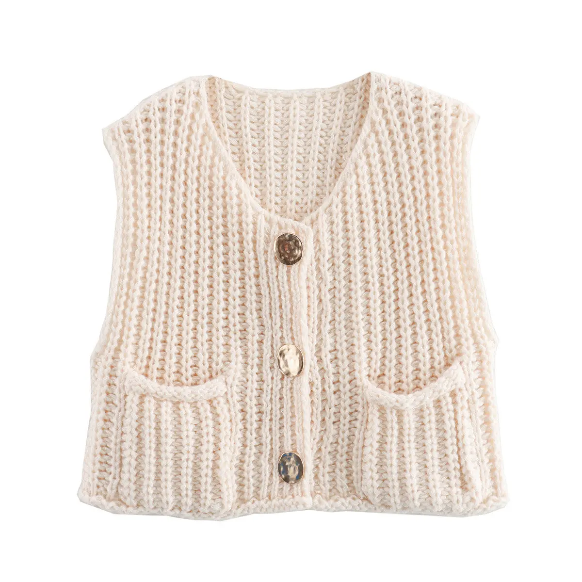 CozyStyle - Trendy Kort Strikket Cardigan for Hverdagsbruk - Image 6