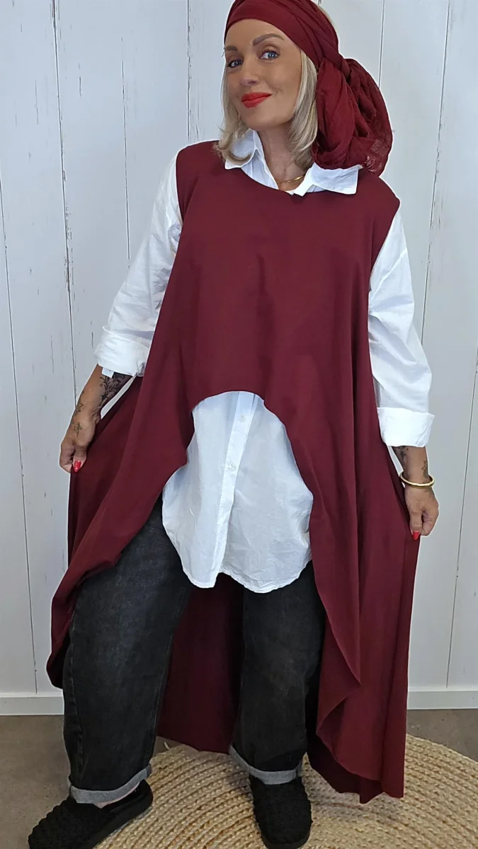 Laura topp burgunder - Image 3
