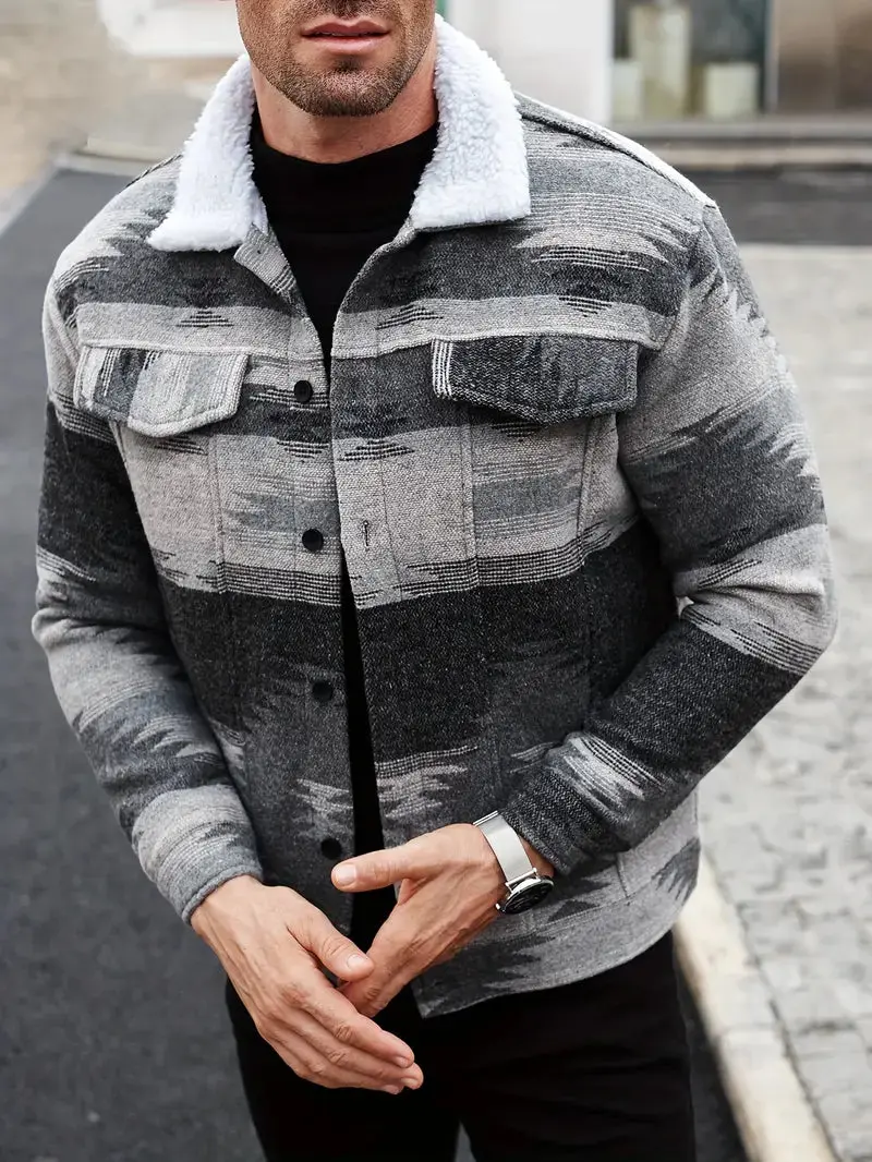 UrbanChic - Stilig Jakke med Knapper til Menn for Hverdag og Fest - Image 3
