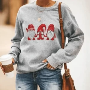 Festive Wear - Morfs Julenisse Grafisk Genser for Juleglede