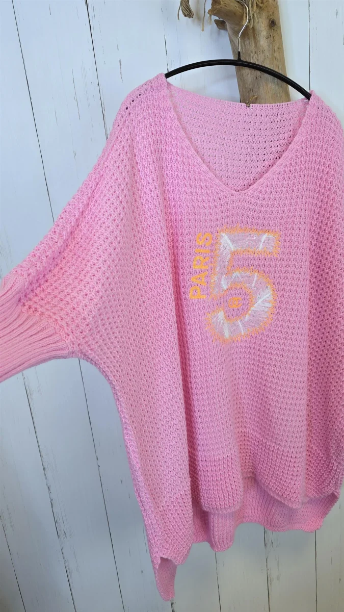Line strikkegenser rosa - Image 4