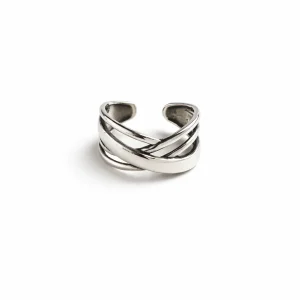 925 Sterlingsølv Korsring – Elegant og Tidløs Ring for Kvinner