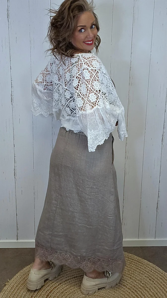Majja lin skjørt taupe - Image 4
