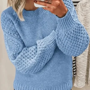 KnitNest - Trendy Strikket Genser for Varm Komfort