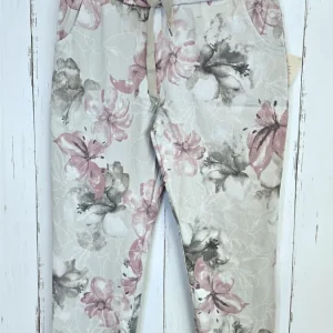 Camilla blomsterbukse beige