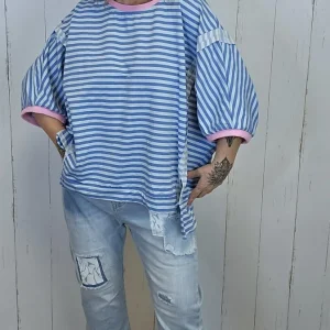 Sofie stripet topp blå