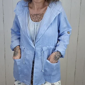Lina linjakke blå