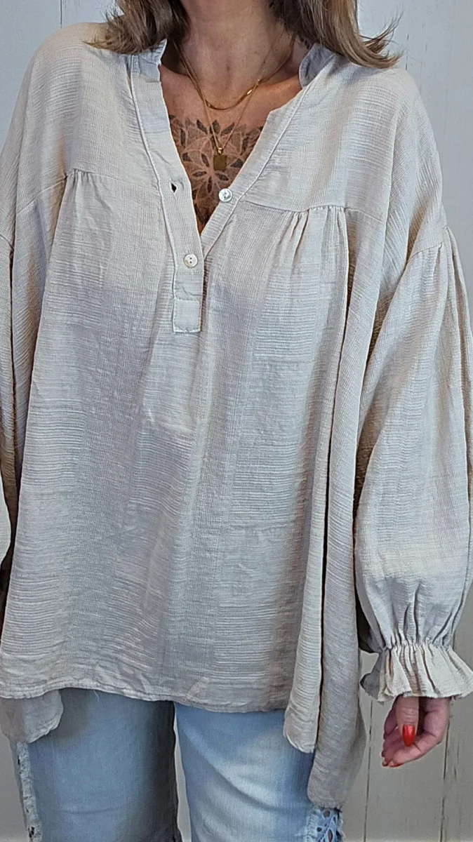 Rikke bluse beige - Image 4