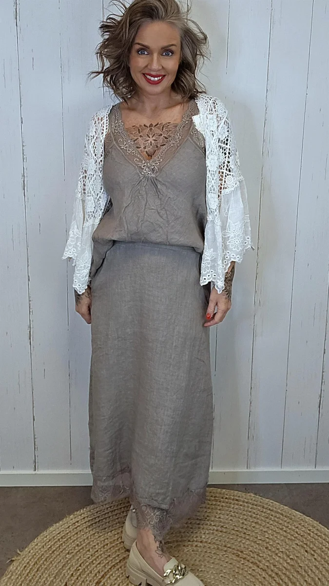 Majja lin skjørt taupe - Image 5