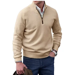 UrbanChic - Genser med Halv Glidelås for Menn med Trendy Stil