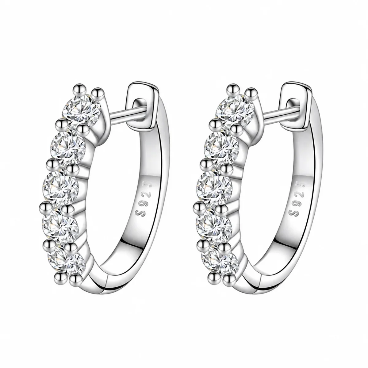 1CT Moissanite Øredobber i S925 Sølv – Luksuriøse Smykker til Dame - Image 2