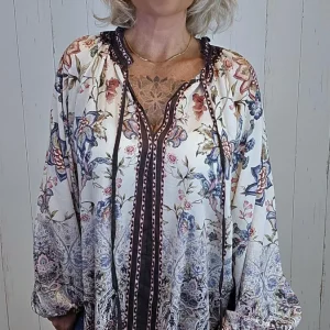 Nora bluse med print