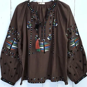 Susie bluse brun