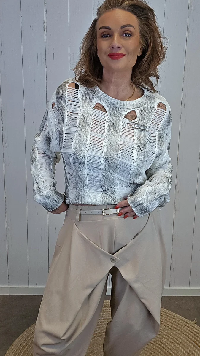Sofie wrap bukse beige - Image 3