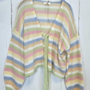 Zelda pastellstripet cardigan