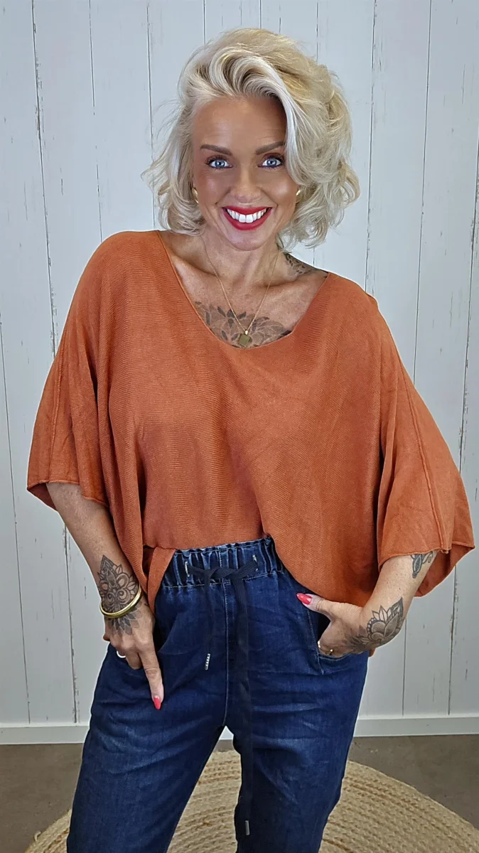 Leah genser topp rust - Image 2