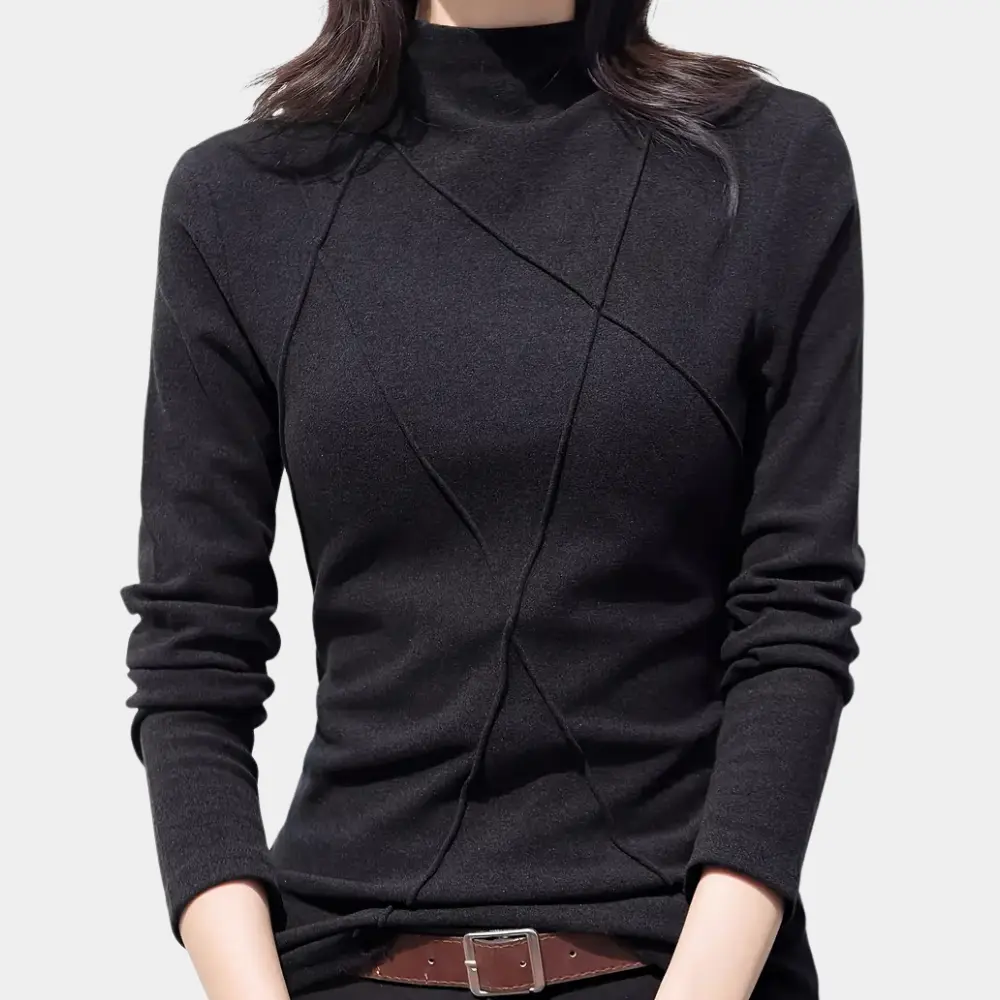 TrendNest - Halv Halsen Genser for Damer med Elegant Stil - Image 4