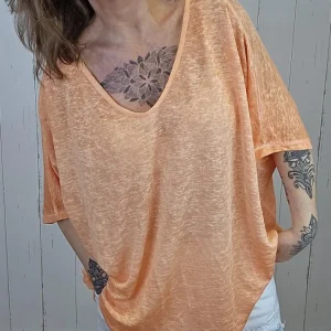 Catty oversized topp Orange