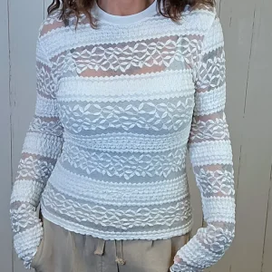 Emma blondetopp hvit