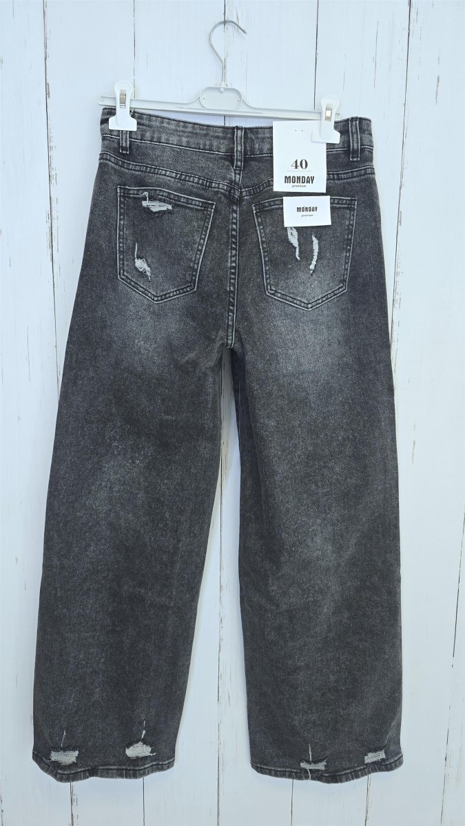 Clarissa Patches jeans gråsvart - Image 6