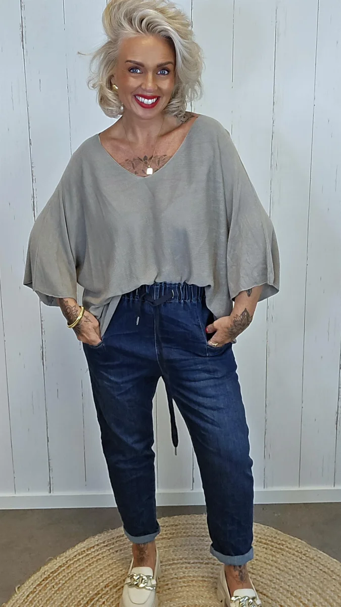 Leah genser topp taupe - Image 5