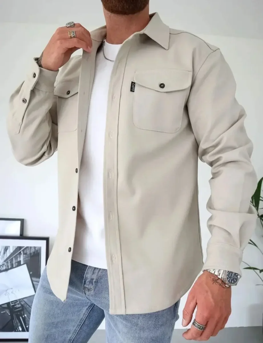 AutumnStyle - Stilig Høstskjorte til Herrer for Kjøligere Dager - Image 5