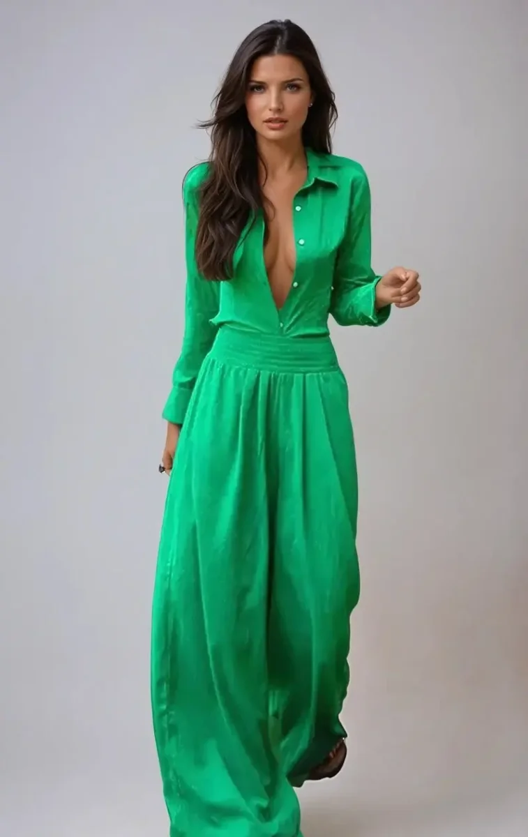 TrendyVibe - Retro Mote Jumpsuit for Unik Stil og Komfort
