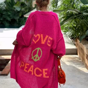 BohoVibe - Lang Cardigan i Hippiestil for Unik Uttrykk