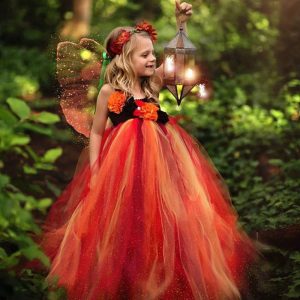 Oransje prinsessekjole