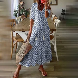 ChicHues - Elegant Boho Maxikjole for En Uformell Stil
