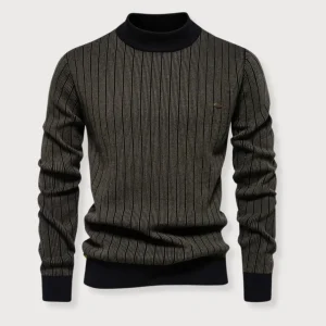 CasualVibe - Genser med Ribbestrikkede Detaljer for Stilig Komfort