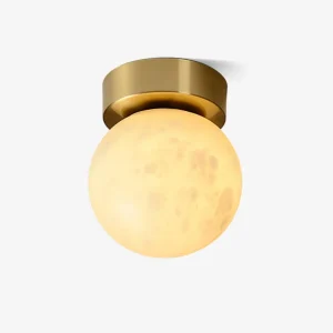 AuraGlow - Stilig Moon Alabaster Taklampe for Magisk Belysning