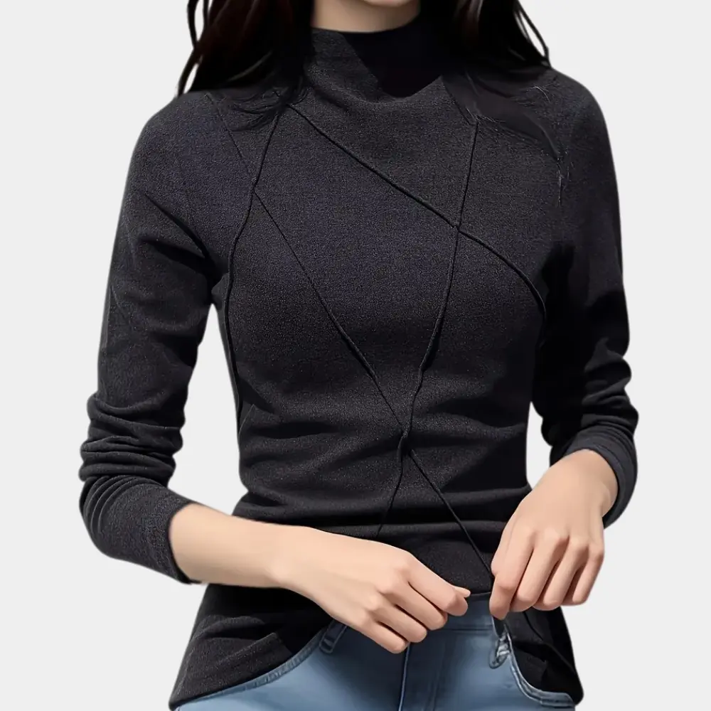 TrendNest - Halv Halsen Genser for Damer med Elegant Stil - Image 3