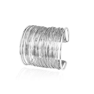 Bred Flerlags Cuff Armring – Luksuriøst Statement Armbånd i Metall