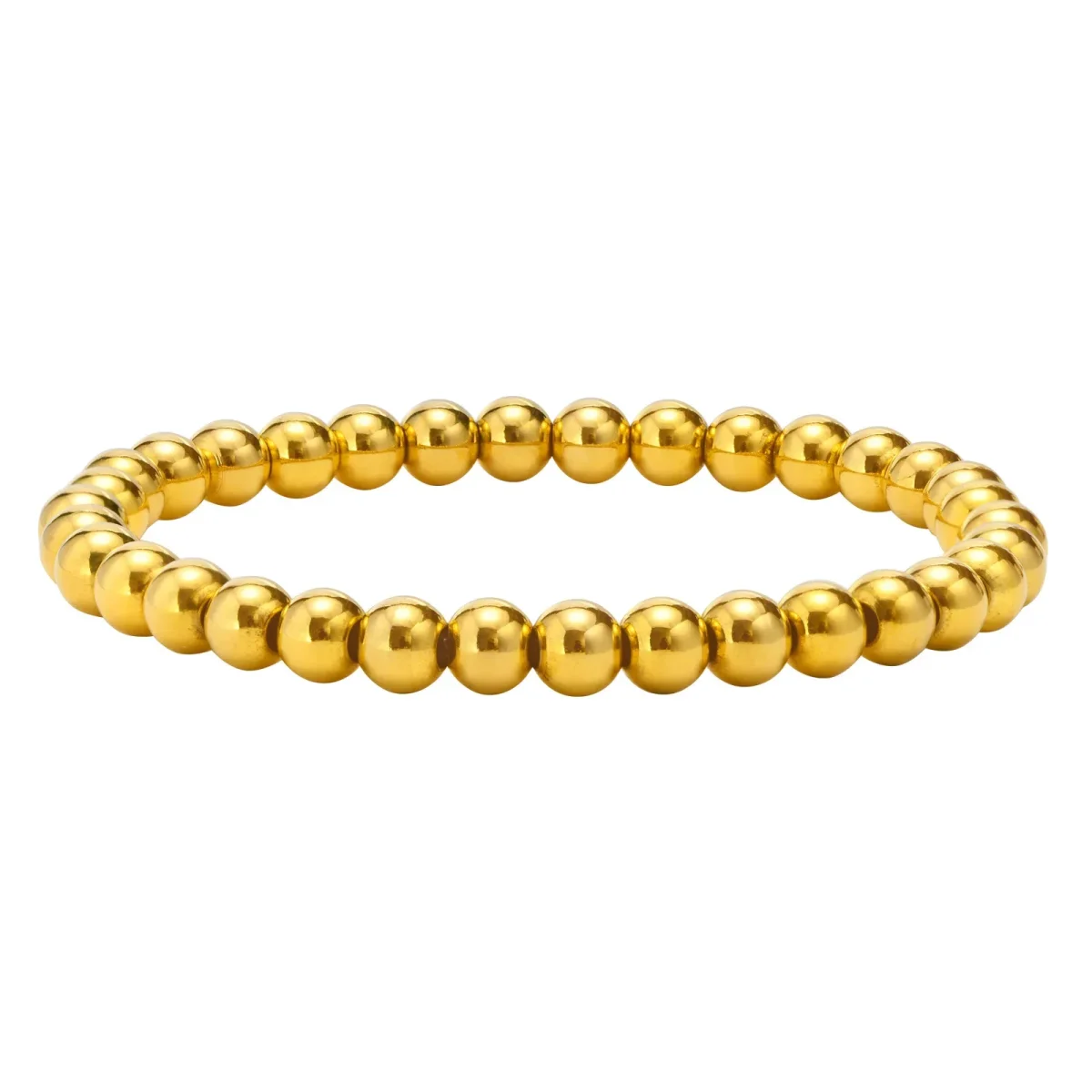 Perlearmbånd i Rustfritt Stål – Elastisk Armbånd 4 / 6 / 8 mm (Allergivennlig) - Image 2
