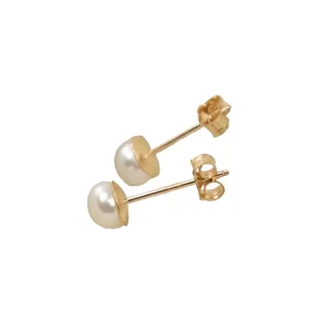 Små Perle Øredobber – 14K Gullfylt Ferskvannsperle Studs