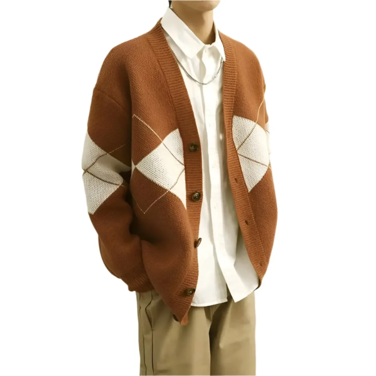 FashionHub - Trendy Cardigan for Menn med Uimotståelig Stil