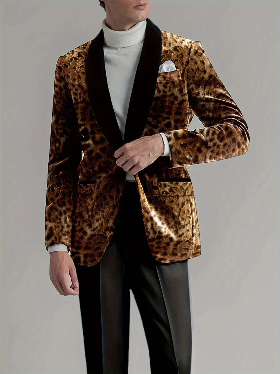 FashionFierce - Chic Blazer med Leopardmønster for Ditt Utseende