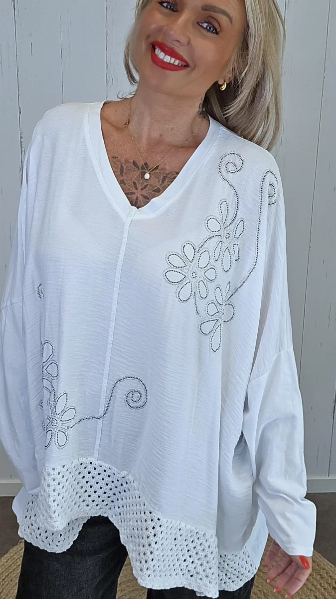 Giselle baggy topp hvit - Image 5