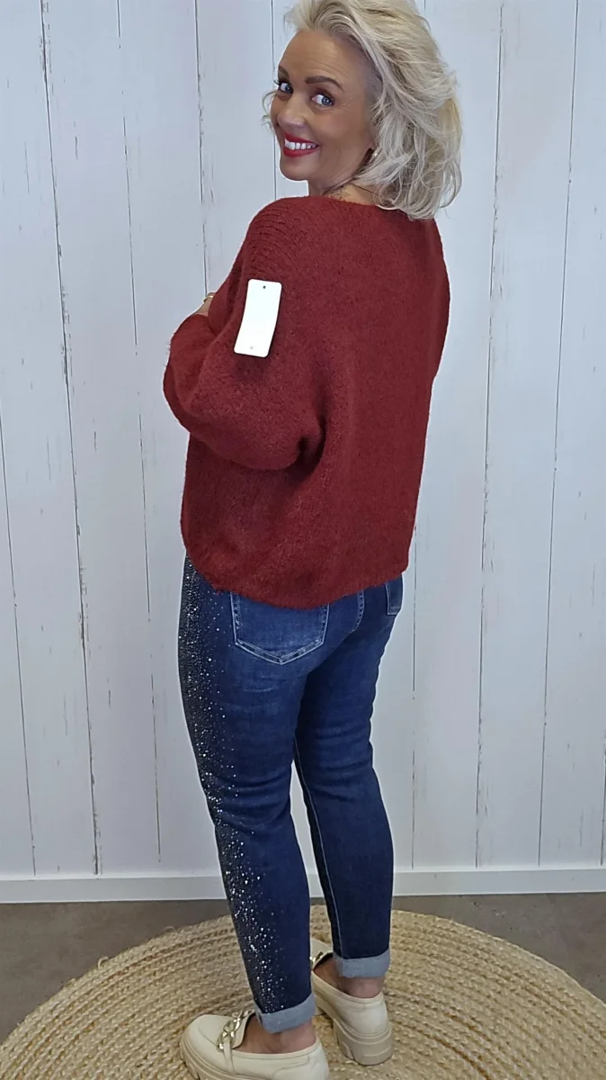 Anna genser burgunder - Image 5