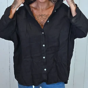 Stina Linskjorte svart